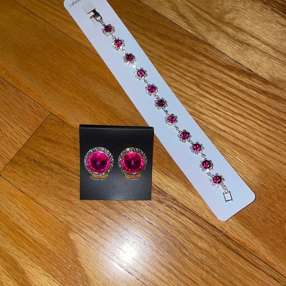 matching bracelet and earrings